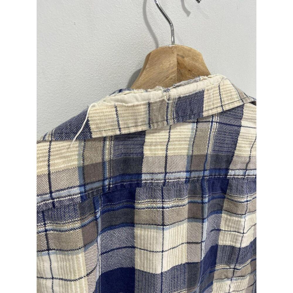 Vintage 80s 90s Big Yank Flannel shirt button thrashed - Picture 6 of 7
